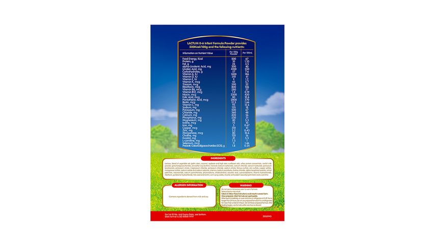Lactum for 0-6 Months Old 1150G Infant Formula Powder