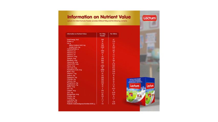 Lactum for 0-6 Months Old 1150G Infant Formula Powder