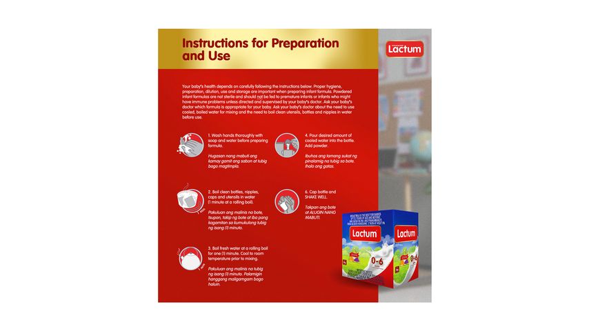 Lactum for 0-6 Months Old 1150G Infant Formula Powder