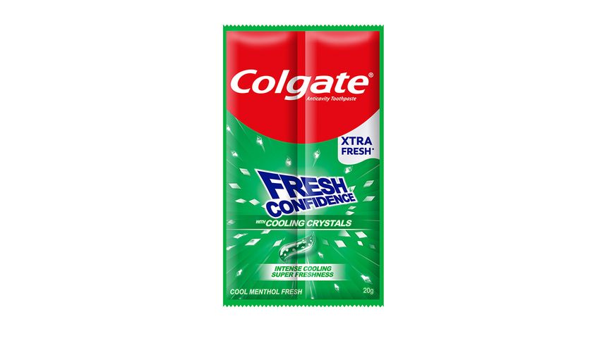 Colgate Fresh Confidence with Cooling Crystals Cool Menthol Fresh Twin Pack 20g