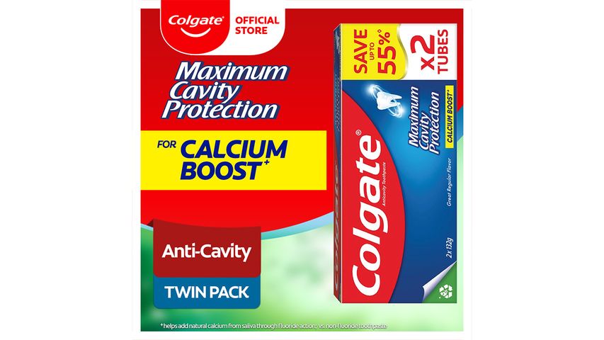 Colgate Maximum Cavity Protection Toothpaste 132g Twin Pack