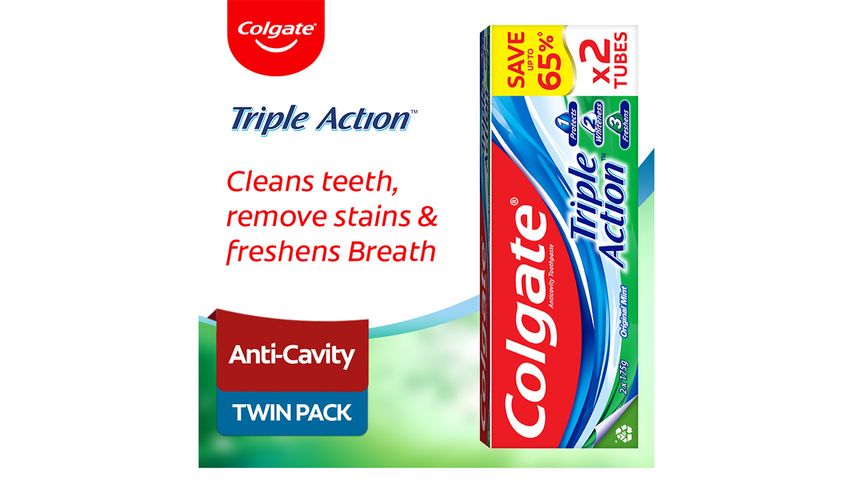 Colgate Toothpaste Triple Action 175g x 2
