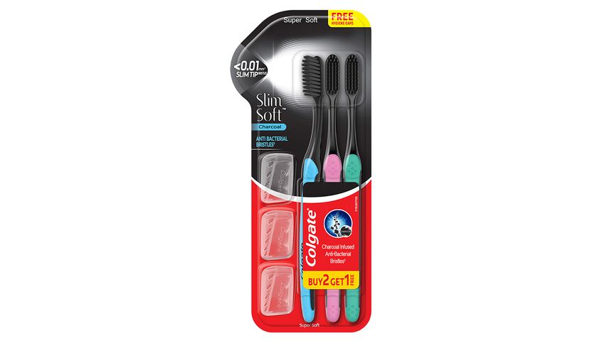 Colgate SlimSoft Deep Clean Toothbrush 3 Pack (Ultra Soft)