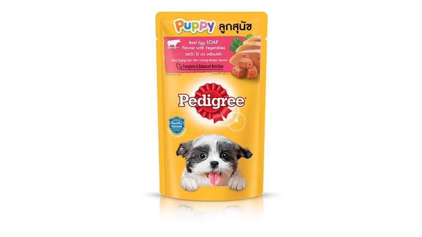 Pedigree Beef Egg Loaf with Vegetable Puppy Dog Food Pouch 130g