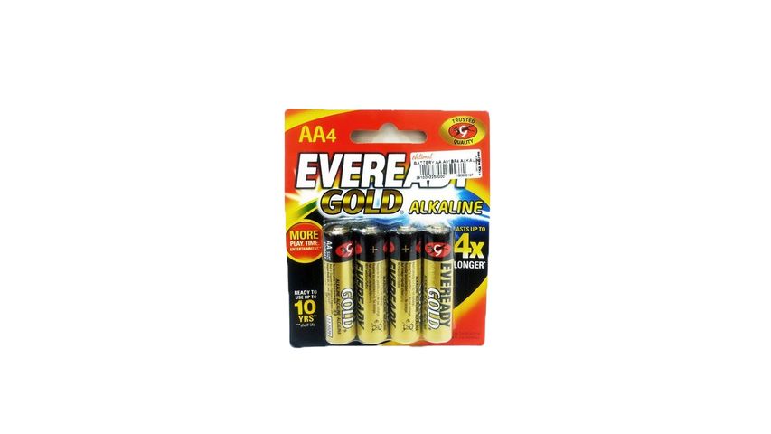 Eveready Battery Aa A91Bp4 Alkaline 4S Gold