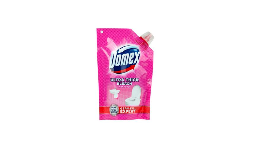 Domex Ultra Thick Bleach Toilet Cleaner Pink Power 140ml Pouch