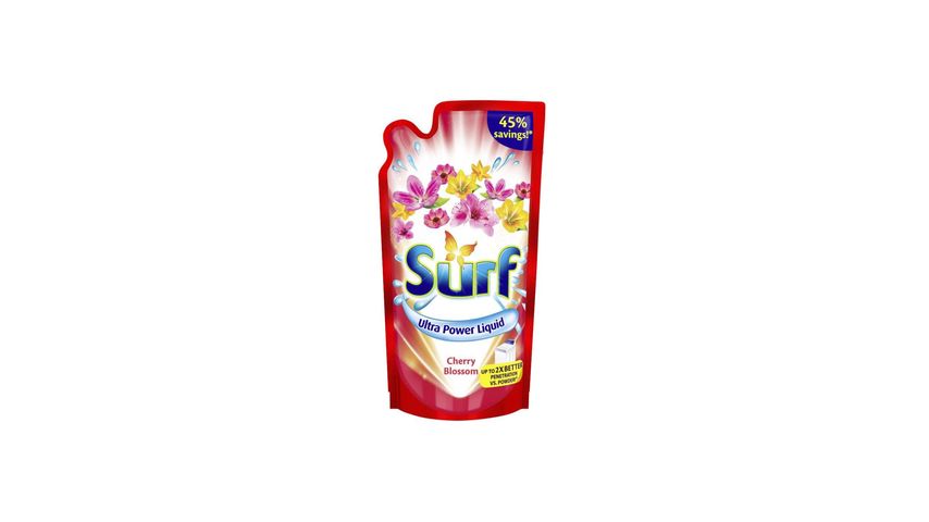 Surf Liquid Detergent Cherry Blossom Pouch 900ML