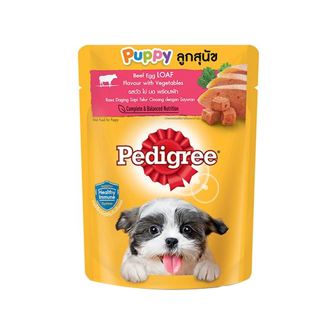 Pedigree Pouch Puppy Beef Egg Loaf with Vegetable 80g