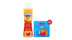 Durex Lube Strawberry 50ml and Durex Condoms Love 3'S