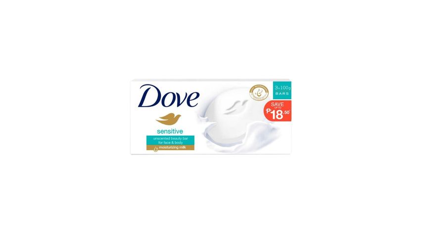 Dove Bar Sensitive Triples (3) 100G