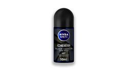 Nivea Men Deep Black Carbon, Antiperspirant For Men, Antibacterial, Roll On 50 ml