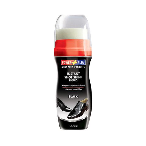 Power Plus Black Instant Shoe Shine Liquid 75ml