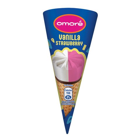 Omore Vanilla Strawberry Cone 80ml