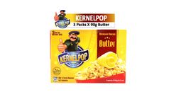 Kernelpop Microwave Popcorn Butter 3 Packs Box