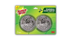 3M Scotch-Brite Stainless Steel Spiral Twin Card 2 Pieces