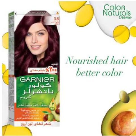 Garnier Color Naturals Hair Color # 3.6 Deep Red Brown 1 Box