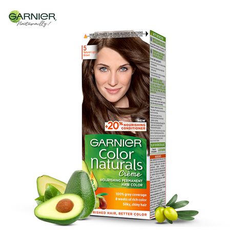 Garnier Color Naturals 5 Light Brown Hair Color Enriched With 3 Essential Oils