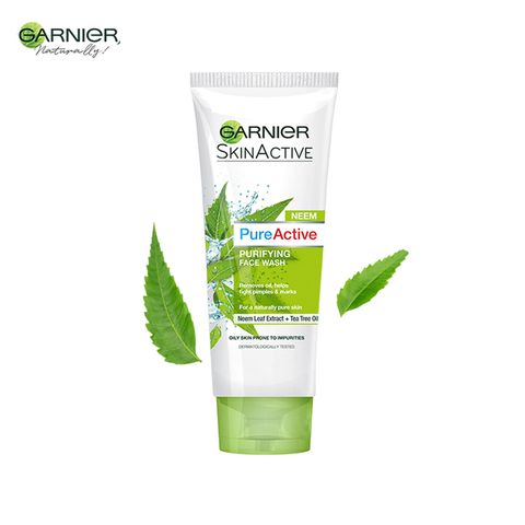Garnier Skin Active Pure Active Neem Purifying Face Wash, For Normal to Oily Skin 100ml
