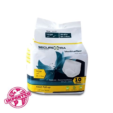 SecureXtra Adult Pull-Up Diaper Large 10 Pieces