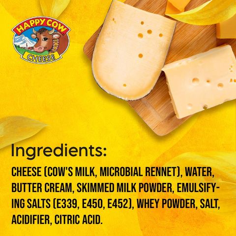 Happy Cow Low Fat Cheese Wheel 8 Portions 140 g