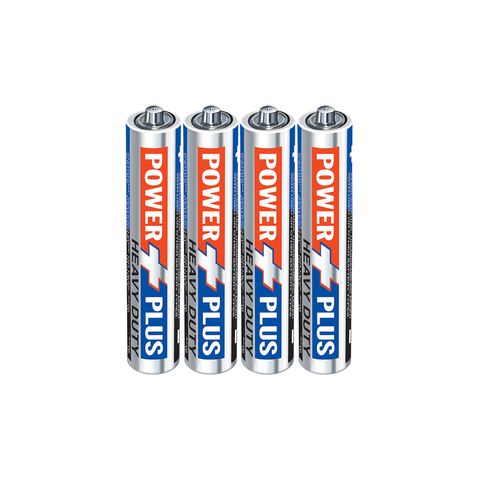 Power Plus Heavy Duty AAA Battery Cell 4 Pieces