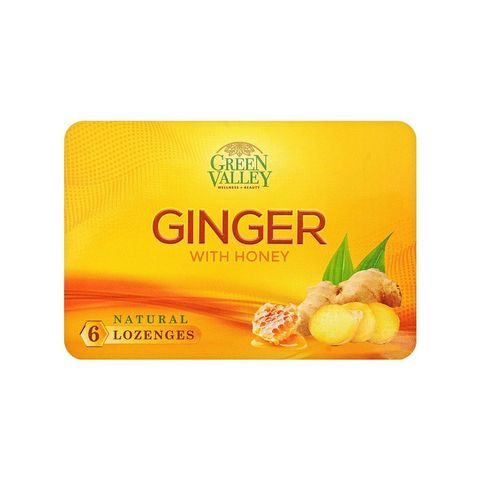 Green Valley Ginger with Honey Lozenges 1 Strip x 6 Tablets