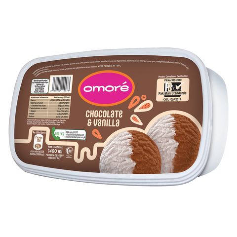Omore Chocolate & Vanilla Tub 1400ml