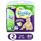 Me & My Baby Diaper Magic Jumbo Pack S Size 2 (Newborn - 6kg) 80 Pieces
