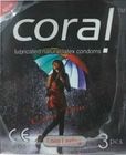 Coral Lubricated Natural Late Condoms 3 Pieces