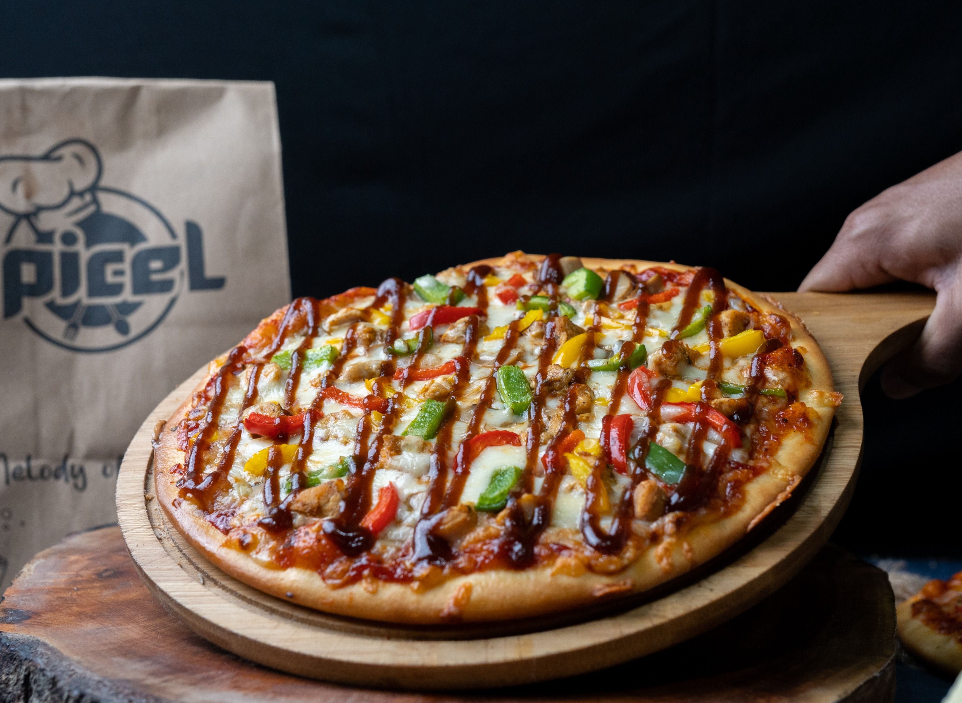 BBQ Bourbon Chicken Pizza · 12"