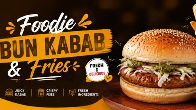 Foodie Bun Kabab & Fries