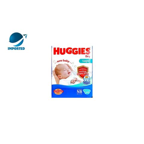 Huggies Dry Baby Diaper Belt Tape New born  Up To 5kg 58pieces