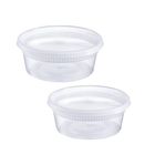 Disposable Plastic Round Food Container 5 Pieces