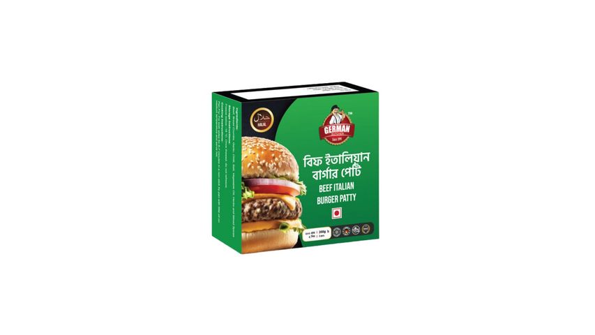 German Butcher Beef Italian Burger Patty 200g
