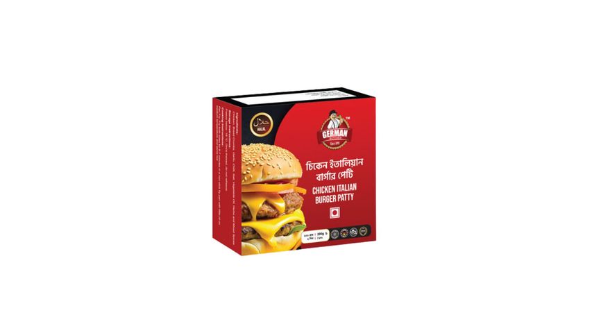 German Butcher Chicken Italian Burger Patty 200g