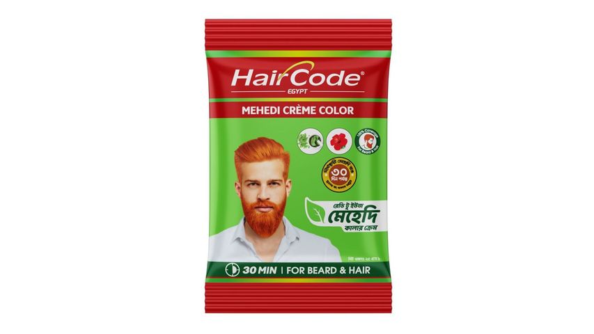 HairCode Egypt Mehedi Creme Color for Beard & Hair 25g