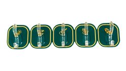 Wall Hook Assorted Sticker 5pcs