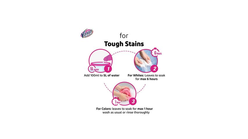 Buy 1 Vanish Color Safe Detergent Booster 10X Oxi Power 400ml & Get Free Mug 1 Piece