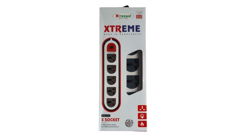Xtreme Extension Soket 5m Mts 777 5 Way Socket 1 Piece