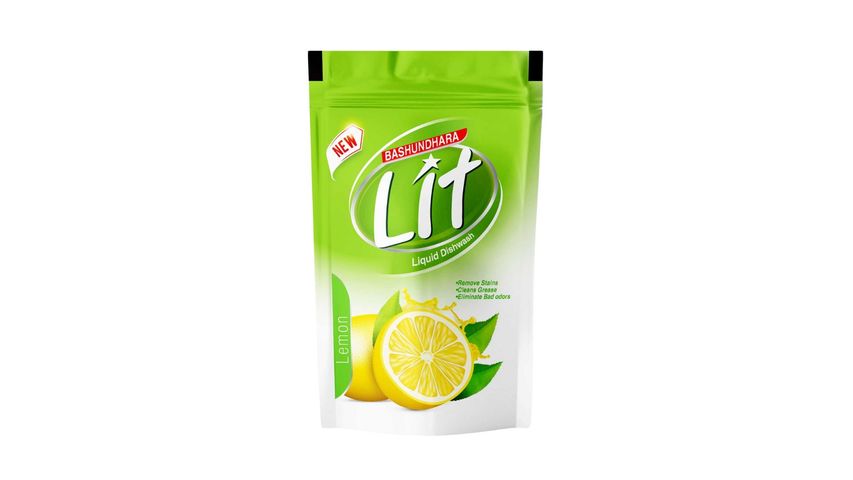 Lit Dish Wash Pouch Lemon 250 Ml