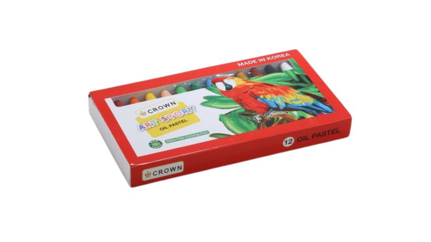 Crown Art Story Oil Pastel 12 Color 1 Box