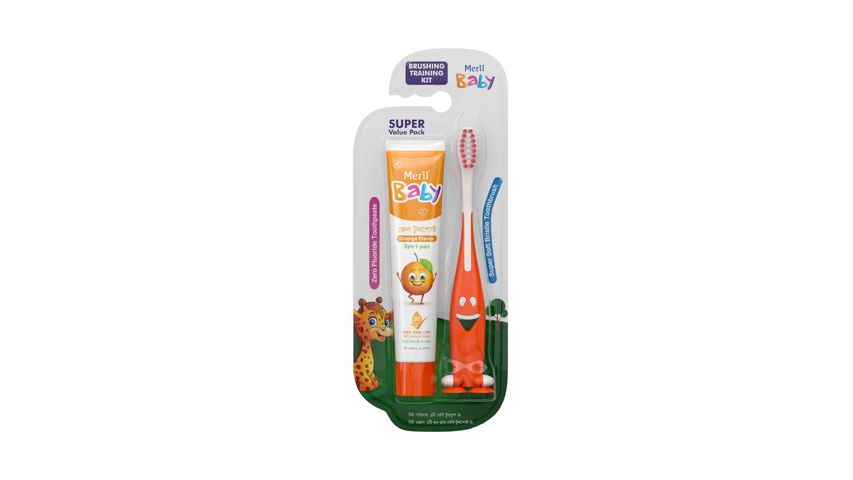 Buy 1 Piece Meril Baby Gel Toothpaste 45g & Get 1 Piece Soft Toothbrush Free 
