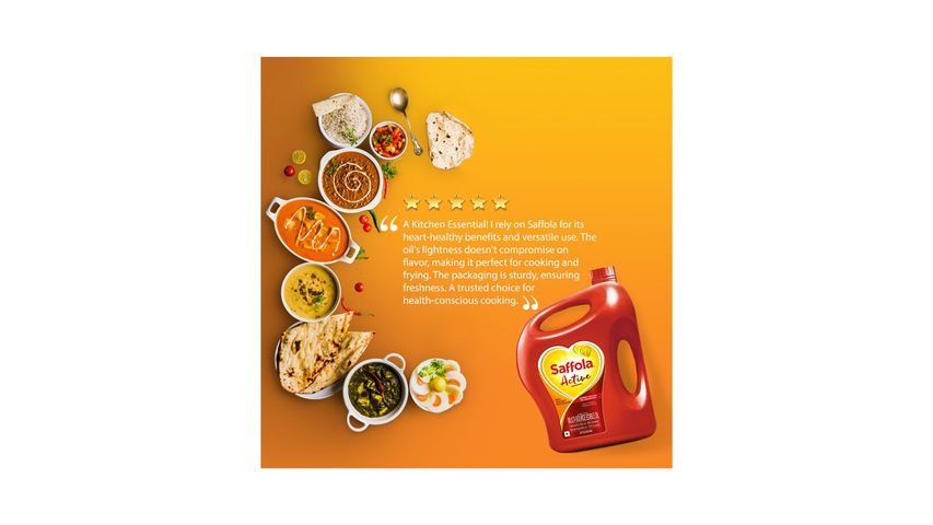 Saffola Active Fortified Edible Rice Bran Oil 2L
