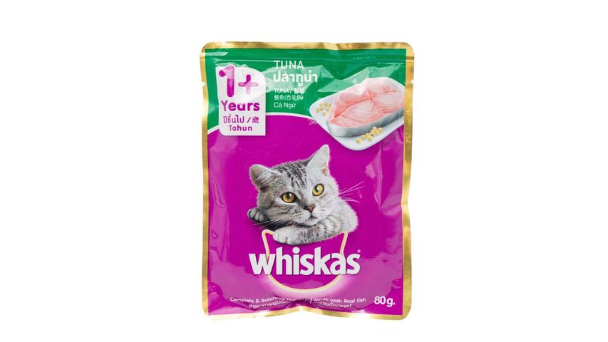 Whiskas Pouch Adult Wet Cat Food Tuna Flavour 80g