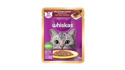 Whiskas Pouch Grilled Saba Flavour Wet Cat Food 80g