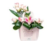 Bag Bouquet Shade Pink Rose And Pink Lily 1 Piece