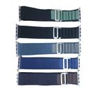 Slide Lock Loop Fabric Strap Watch Band Brown & Cofee 1 Piece