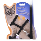 Cat Plain Harness Withleash And Adjustable Black 1 Piece