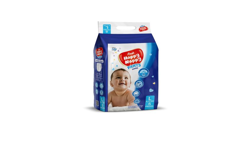 Fresh Happy Nappy Pants Diaper 9-14kg L 5 Pieces