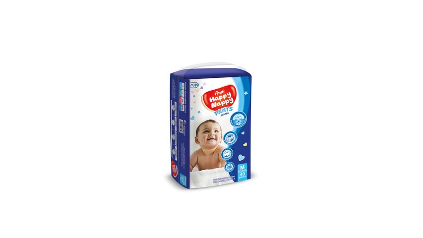 Fresh Happy Nappy Pants Diaper 7-12kg M 40 Pieces